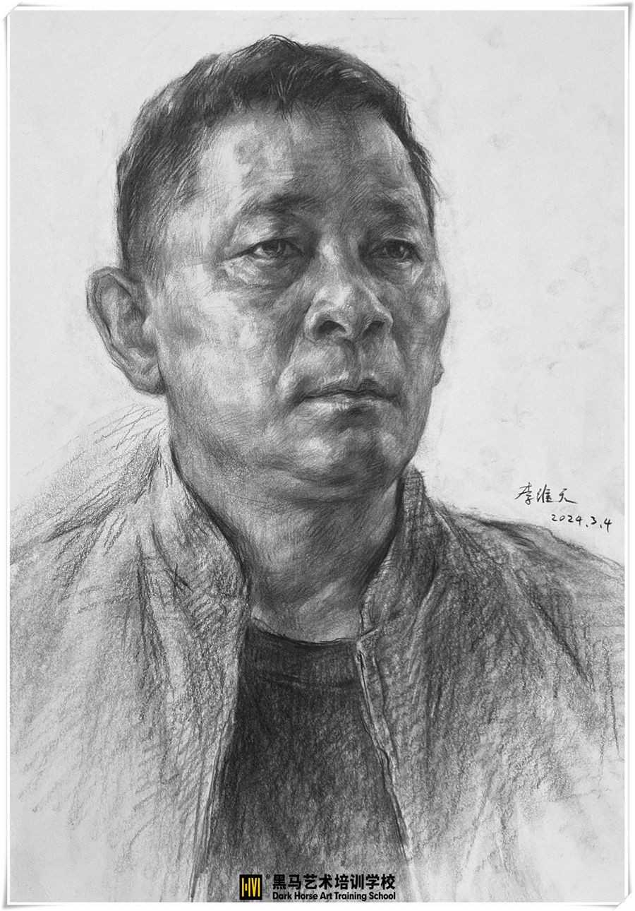 寫生素描頭像
