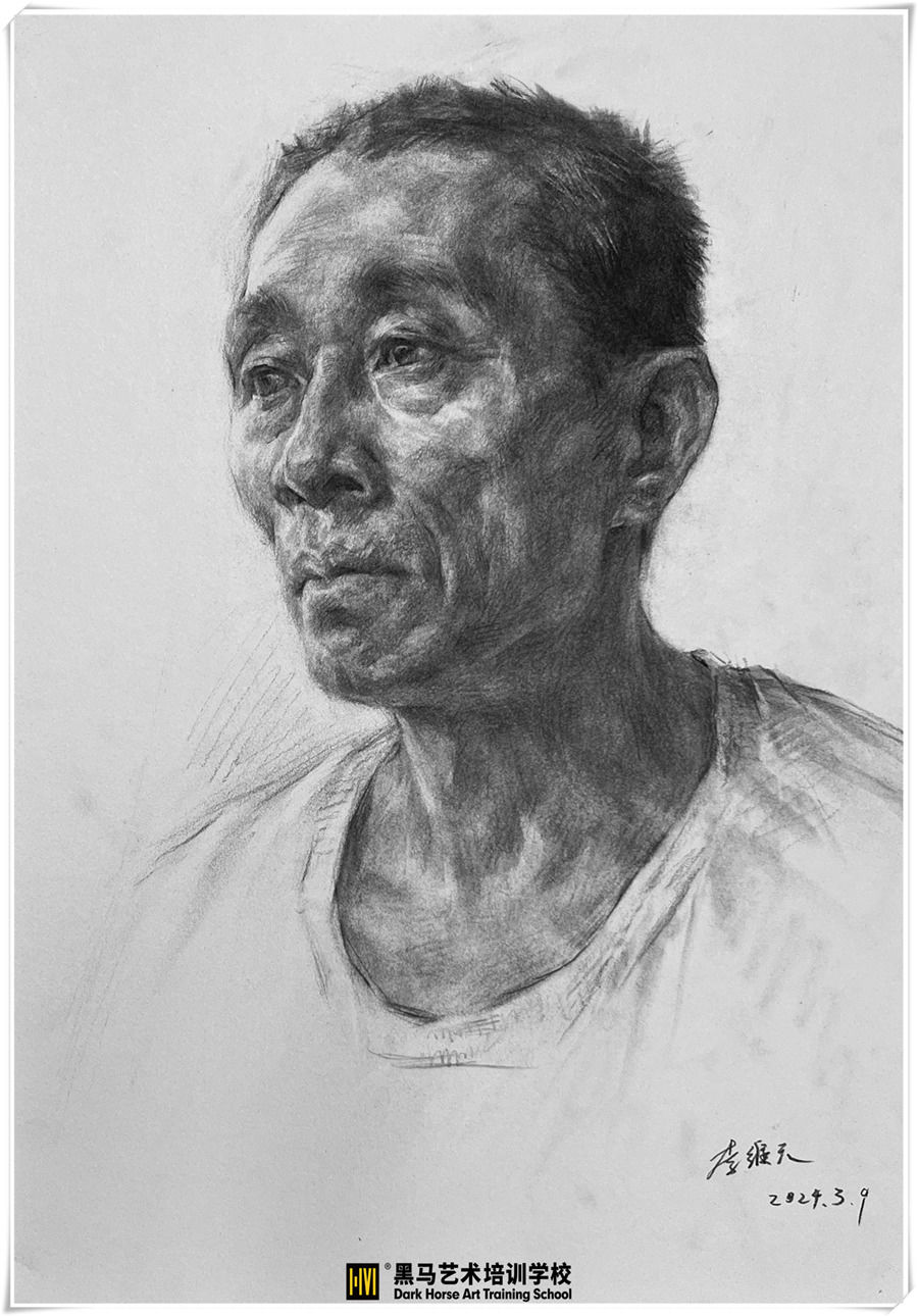 寫生素描頭像